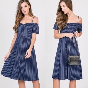 Medium LARA Cold-Shoulder Dress